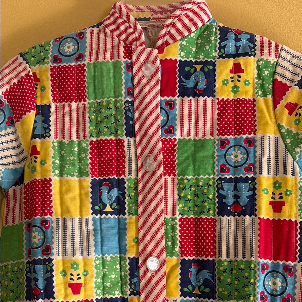 Colorful Patchwork Long Coat - Picture 3 of 7